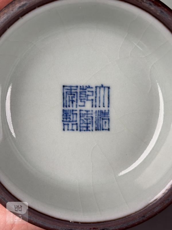 清乾隆 仿官釉胆瓶 - 图14